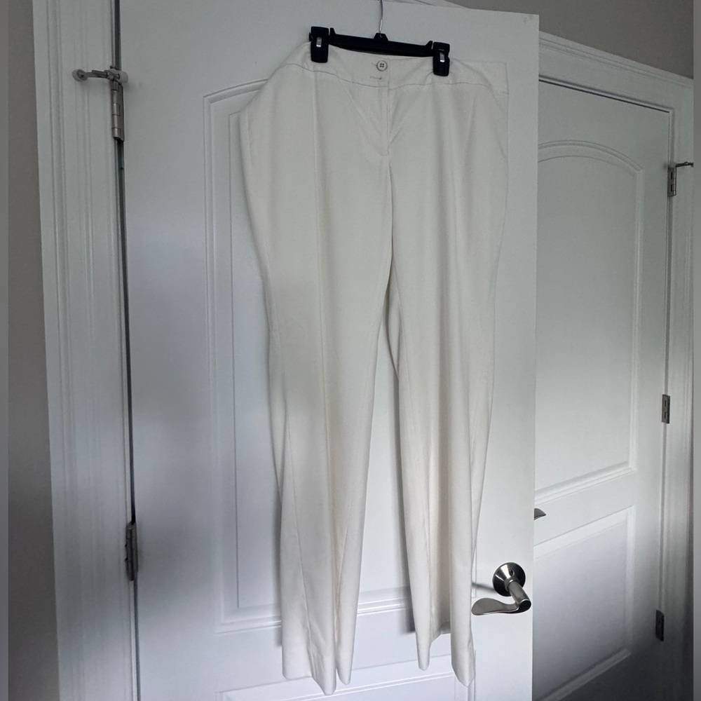 White House Black Market White Business Casual Pants, Size 14R
